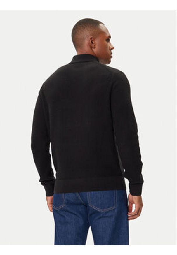 Lacoste Sweter AH5187 Czarny Regular Fit. Kolor: czarny. Materiał: bawełna