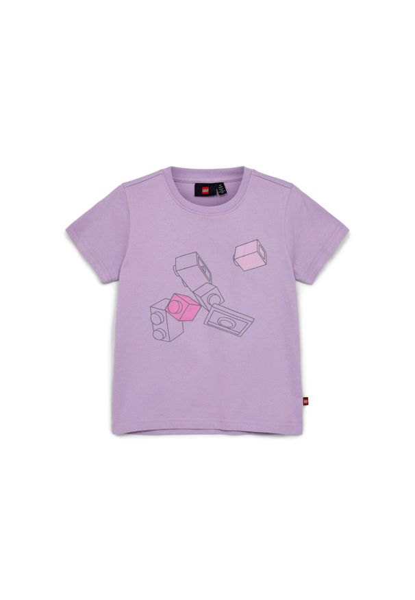 Koszulka Dziecięca LEGO Tano 204 Liliowa. Kolor: fioletowy