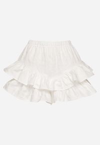 Born2be - Białe Spódnico-Szorty z Falbankami Sopelira. Okazja: na co dzień. Stan: podwyższony. Kolor: biały. Styl: casual, elegancki #7