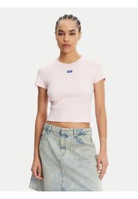 Hugo - HUGO T-Shirt Baby 50510749 Różowy Slim Fit. Kolor: różowy. Materiał: bawełna #1