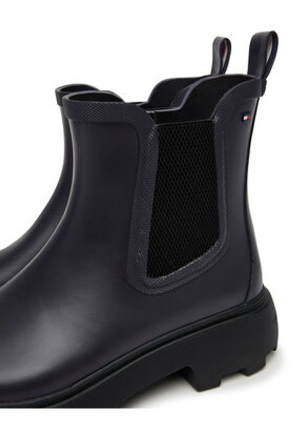 TOMMY HILFIGER - Tommy Hilfiger Kalosze Rubber Flag Cleated FW0FW08637 Granatowy. Kolor: niebieski. Materiał: guma