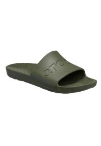 Klapki unisex Crocs Slide. Kolor: zielony. Materiał: syntetyk, materiał
