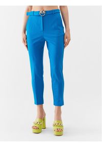 Pinko Spodnie materiałowe 100309 A0KD Niebieski Regular Fit. Kolor: niebieski. Materiał: wiskoza