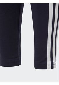 Adidas - adidas Legginsy Essentials 3-Stripes Cotton IC3625 Granatowy Tight Fit. Kolor: niebieski. Materiał: bawełna