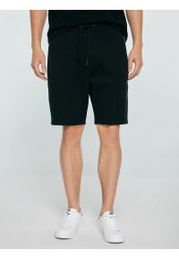 Big-Star - Szorty męskie dresowe czarne Wladorsh 906. Okazja: na co dzień. Kolor: czarny. Materiał: dresówka. Wzór: nadruk, ze splotem. Styl: wizytowy, casual, sportowy #1