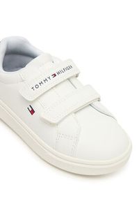 TOMMY HILFIGER - Tommy Hilfiger Sneakersy Low Cut Velcro T1X9-34338-1355 M Biały. Kolor: biały. Materiał: skóra #3