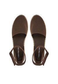 Calvin Klein Jeans Espadryle Flatform Espadrille Sling Mg YW0YW01735 Brązowy. Kolor: brązowy. Materiał: materiał #6