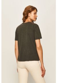 ANSWEAR - Answear - T-shirt. Okazja: na co dzień. Kolor: szary. Materiał: bawełna, dzianina. Wzór: nadruk. Styl: casual #6