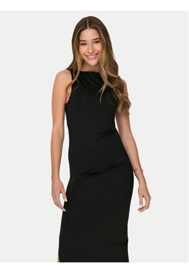 only - ONLY Sukienka codzienna 15315449 Czarny Slim Fit. Okazja: na co dzień. Kolor: czarny. Materiał: syntetyk. Typ sukienki: proste. Styl: casual