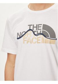 The North Face T-Shirt Mountain Line NF0A87NT Biały Regular Fit. Kolor: biały. Materiał: bawełna #5