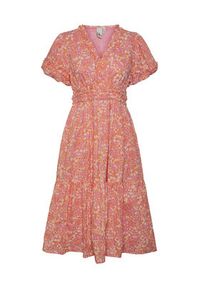 YAS Sukienka 26029909 Różowy Regular Fit. Kolor: różowy. Materiał: bawełna #7