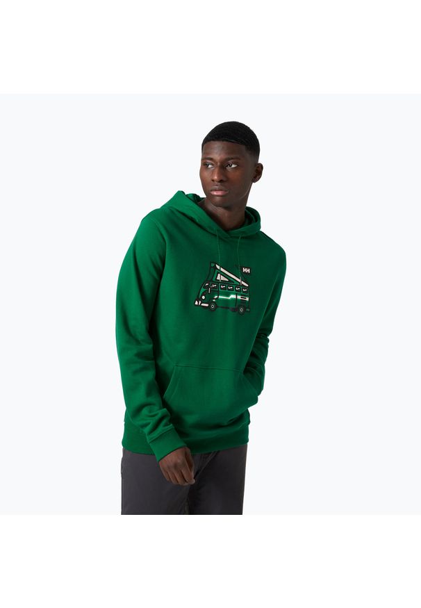 Bluza trekkingowa męska Helly Hansen F2F Organic Cotton Hoodie. Kolor: zielony