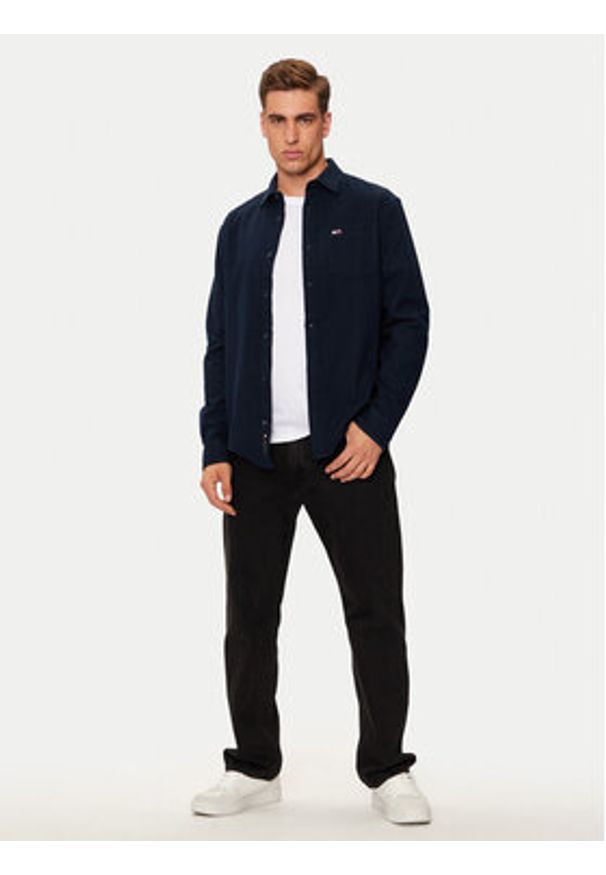Tommy Jeans Koszula DM0DM19656 Granatowy Regular Fit. Kolor: niebieski. Materiał: bawełna