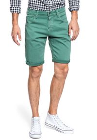 Mustang - SPODENKI MUSTANG Chicago Shorts Z Frosty Spruce 1009596 6398. Materiał: materiał