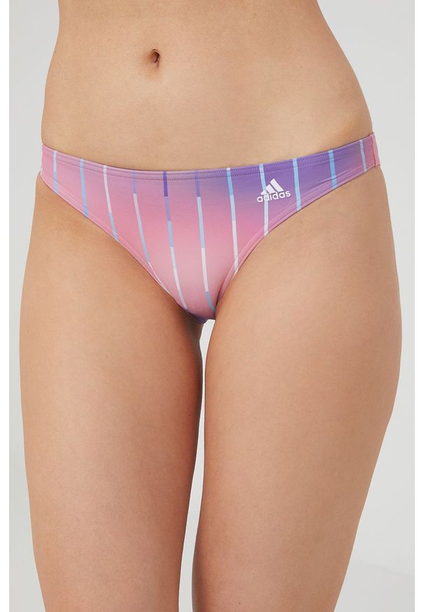 adidas Performance strój kąpielowy Melbourne kolor różowy lekko usztywniona miseczka. Kolor: różowy. Materiał: materiał, dzianina. Wzór: ze splotem