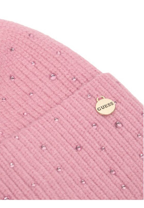 Guess Czapka AW5213 POL01 Różowy. Kolor: różowy. Materiał: materiał