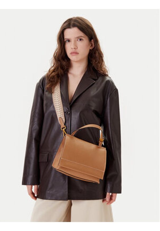 Gianni Chiarini Torebka Nicole BS 11335 TKL-NAETN Brązowy. Kolor: brązowy. Materiał: skórzane