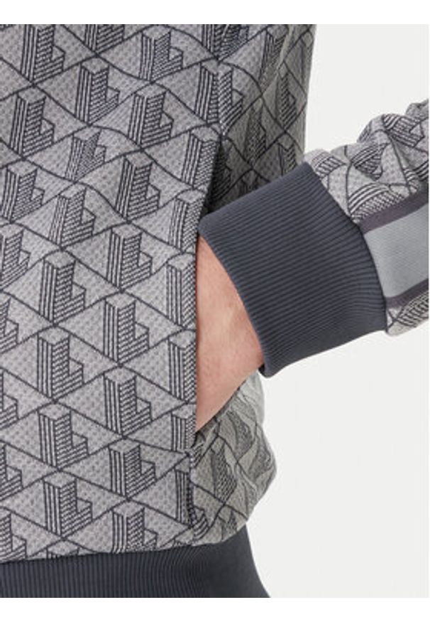 Lacoste Bluza SH1368 Szary Regular Fit. Kolor: szary. Materiał: syntetyk