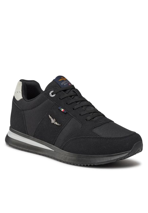 Sneakersy Aeronautica Militare 232SC227CT3225 Jet Black 34300. Kolor: czarny. Materiał: materiał