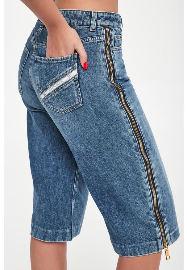 Elisabetta Franchi - Bermudy damskie jeansowe ELISABETTA FRANCHI. Materiał: jeans
