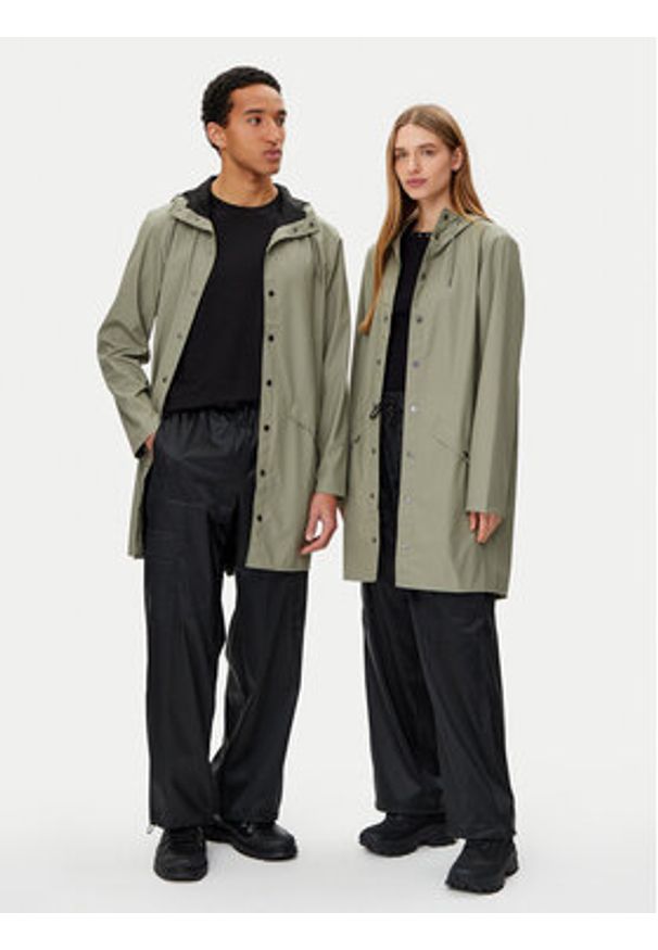 Rains Kurtka przeciwdeszczowa Unisex 12020 Zielony Regular Fit. Kolor: zielony. Materiał: syntetyk
