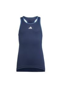 Adidas - Club Tank Top. Kolor: niebieski. Materiał: materiał. Długość rękawa: bez rękawów #1