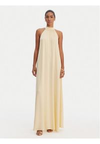 Fracomina Sukienka letnia FR26SD3016W41301 Żółty Relaxed Fit. Kolor: żółty. Materiał: wiskoza. Sezon: lato #1