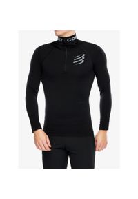 Bluza termoaktywna unisex Compressport 3D Thermo HZ LS Top. Kolor: czarny