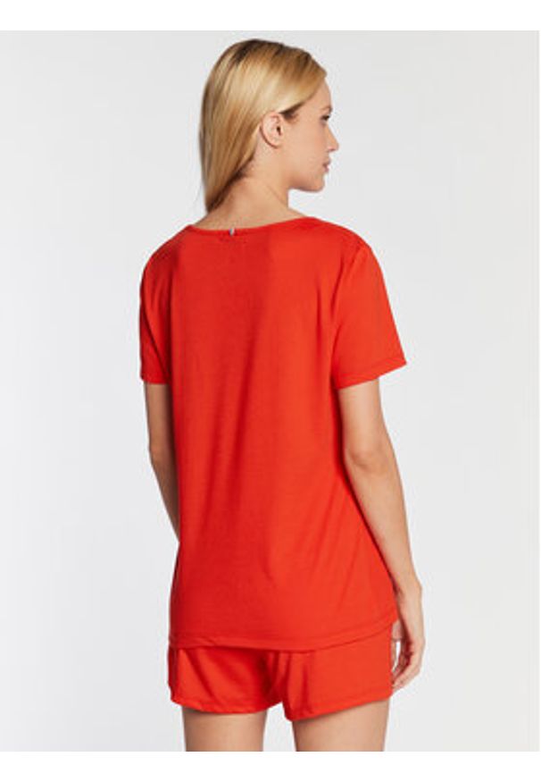 Le Coq Sportif T-Shirt 2220324 Czerwony Regular Fit. Kolor: czerwony. Materiał: bawełna