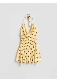 Reserved - Sukienka mini w kropki - wielobarwny. Materiał: dzianina. Wzór: kropki. Długość: mini #1