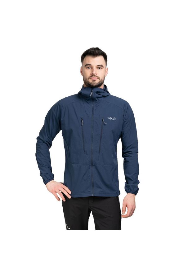 Kurtka softshell męska Rab Borealis. Kolor: niebieski. Materiał: softshell