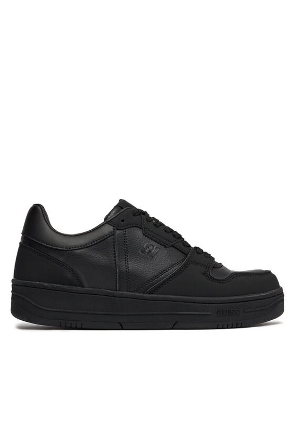 Guess Sneakersy Ancona Low FMPANC ELE12 Czarny. Kolor: czarny. Materiał: skóra