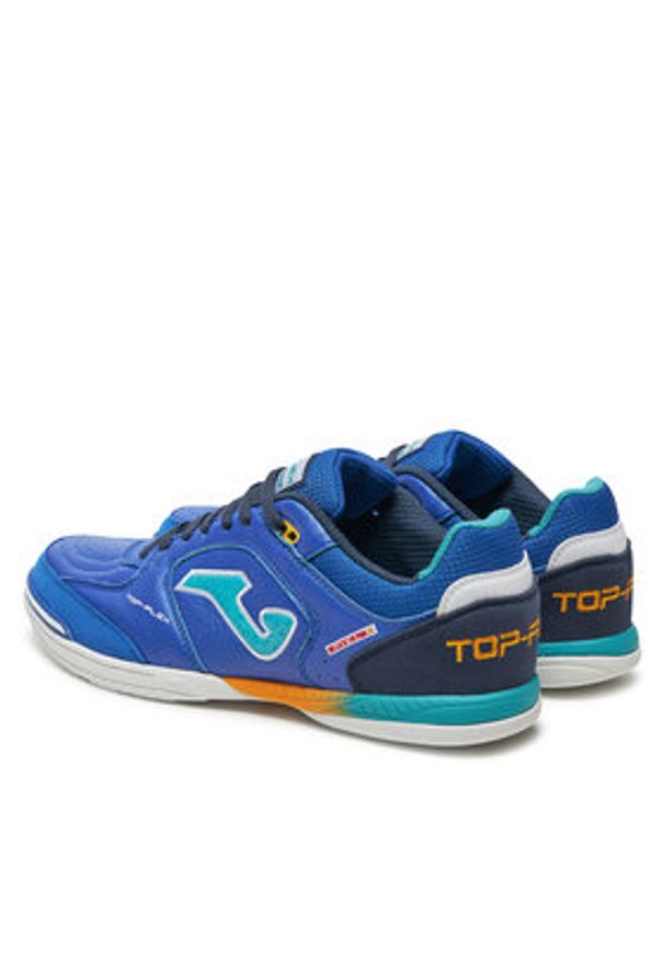 Joma Buty do piłki nożnej Top Flex Indoor TOPW2404IN Niebieski. Kolor: niebieski. Materiał: skóra