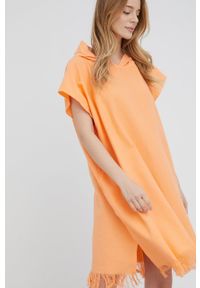 Roxy narzutka plażowa bawełniana kolor pomarańczowy. Kolor: pomarańczowy. Materiał: bawełna