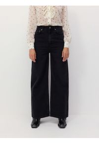 Reserved - Jeansy barrel leg - czarny. Kolor: czarny #1