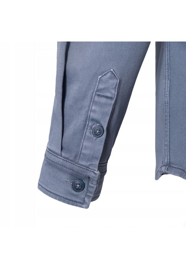 Lekka Kurtka o Kroju Koszuli Wierzchniej - Pako Jeans - Stalowa Niebieska. Kolor: niebieski. Materiał: tkanina, elastan, bawełna. Sezon: wiosna, jesień