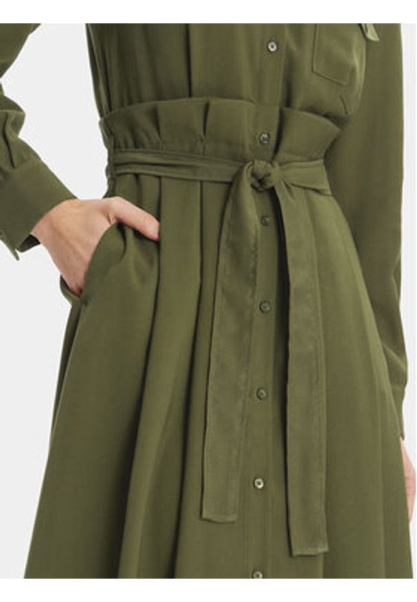 MAX&Co. Sukienka koszulowa Armilla 2416221032200 Zielony Regular Fit. Kolor: zielony. Materiał: wiskoza. Typ sukienki: koszulowe