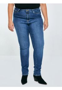 Big-Star - Jeansy damskie z wysokim stanem niebieskie Katrina High Waist 344. Okazja: na co dzień. Stan: podwyższony. Kolor: niebieski. Styl: casual, klasyczny, elegancki