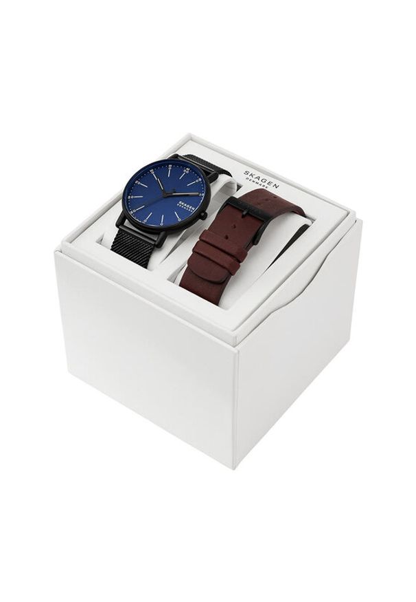 Skagen Zegarek SKW6933SET Czarny. Kolor: czarny