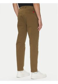 Hugo - HUGO Chinosy 50530886 Zielony Slim Fit. Kolor: zielony. Materiał: bawełna #4
