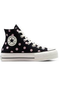 Sneakers Converse Chuck Taylor As Lift. Kolor: czarny. Materiał: materiał. Sport: fitness #1