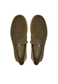 Clarks Mokasyny Clarkbay Step 26177506 Khaki. Kolor: brązowy. Materiał: skóra, zamsz #4