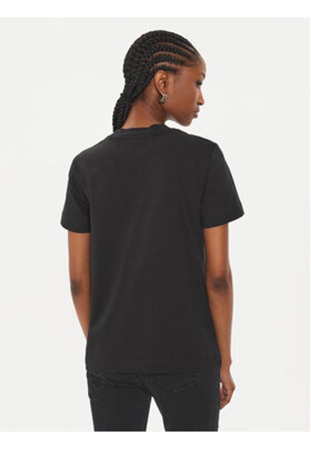 Calvin Klein Jeans T-Shirt Satin Applique J20J223925 Czarny Regular Fit. Kolor: czarny. Materiał: bawełna