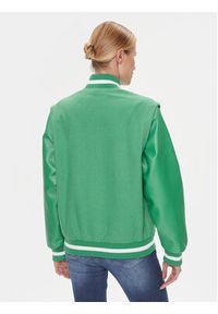 Tommy Jeans Kurtka bomber Letterman DW0DW15958 Zielony Regular Fit. Kolor: zielony. Materiał: syntetyk