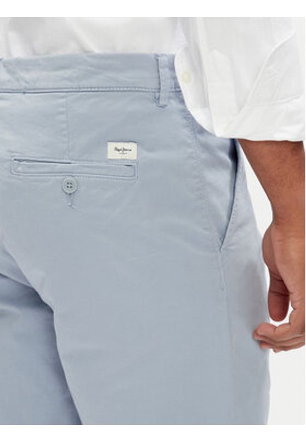 Pepe Jeans Szorty materiałowe PM801181 Błękitny Regular Fit. Kolor: niebieski. Materiał: bawełna