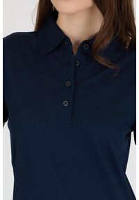 WOOLONA - Koszulka Polo Damska 100% Merino Woolona. Typ kołnierza: polo. Kolor: niebieski