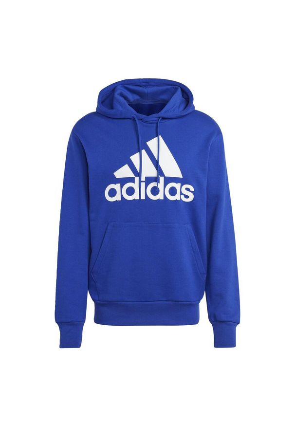 Adidas - Essentials French Terry Big Logo Hoodie. Typ kołnierza: kaptur. Kolor: niebieski