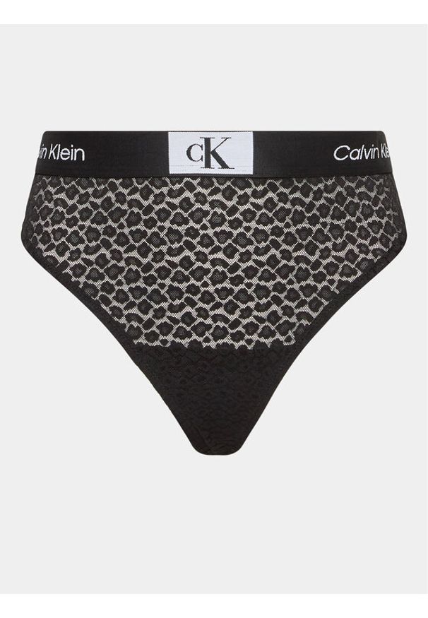 Calvin Klein Underwear Stringi 000QF7235E Czarny. Kolor: czarny. Materiał: syntetyk