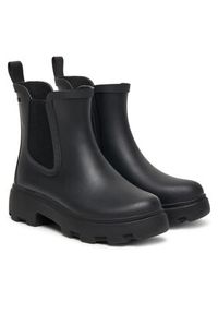 TOMMY HILFIGER - Tommy Hilfiger Kalosze Flag Ankle Warm Lining FW0FW08974 Czarny. Kolor: czarny. Materiał: kauczuk