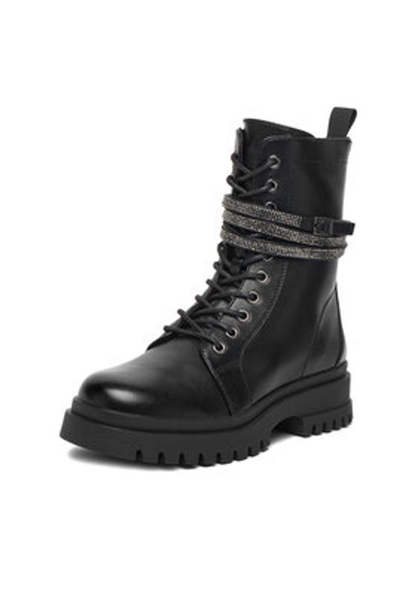 DeeZee Trzewiki 25302-1 Czarny. Kolor: czarny. Materiał: materiał